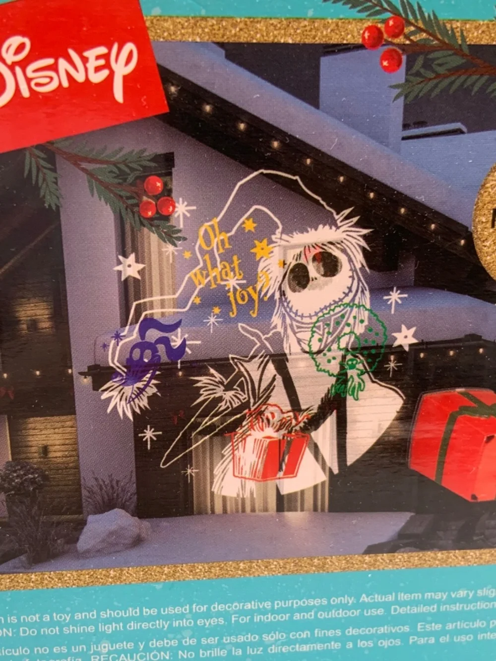 Gemmy Disney Nightmare Before Christmas LED Whirl-A-Motion Holiday Projector